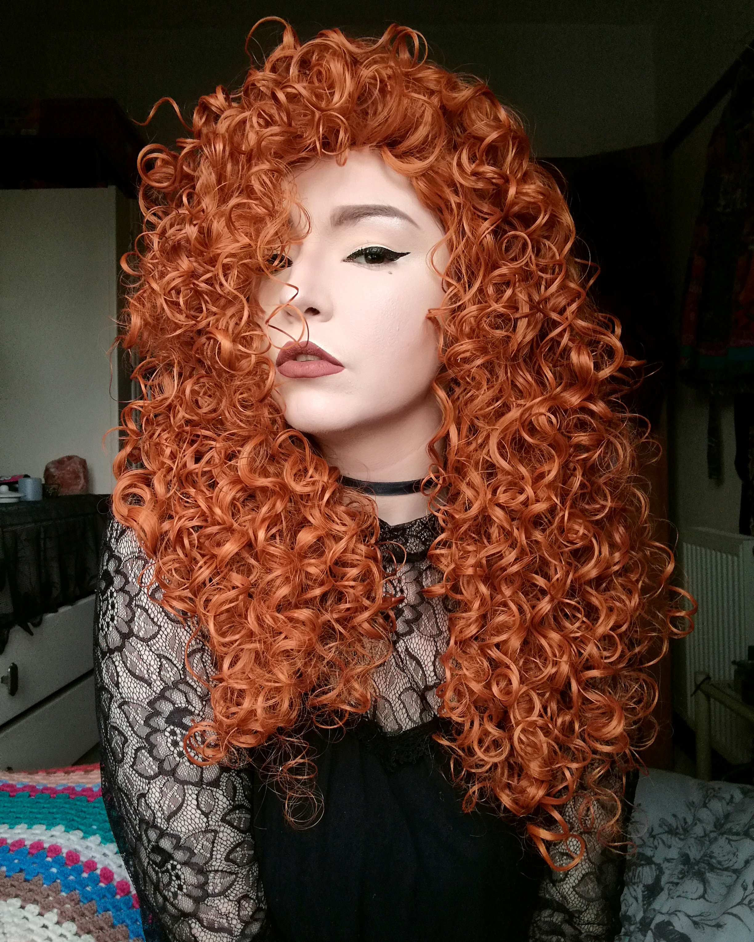 Merida - Lush Wigs - Brave Orange Ginger Curls Wavy Gothic Lolita