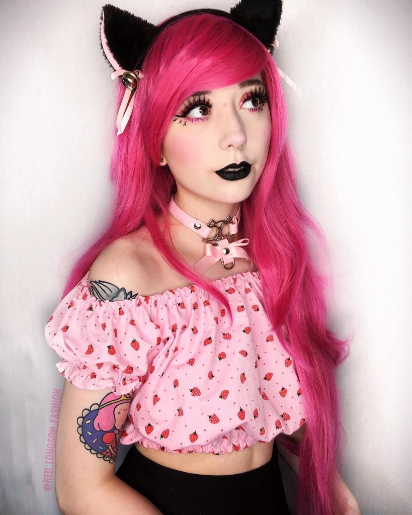 Pastel Pink Anime Lush Pigtails