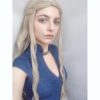 Thrones delivers beautiful long tumbling curls. In a sandy blonde colour. The look is pulled together with a pre-styled braid, but that doesn't stop you from adding more if you wish. Perfect for reflecting the Daenerys Targaryen character from the series that inspired its name. Or a big bohemian look.