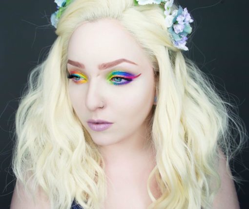 Atomic - Lush Wigs UK Bleach blonde long bob Lace front wig. Release your inner rock chick, with Atomic a light blonde colour styled in textured waves.