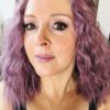Purple wavy long bob lace front wig. Full of thick crimped waves, that looks like the result of braids let loose. We love this dusky lilac colour.