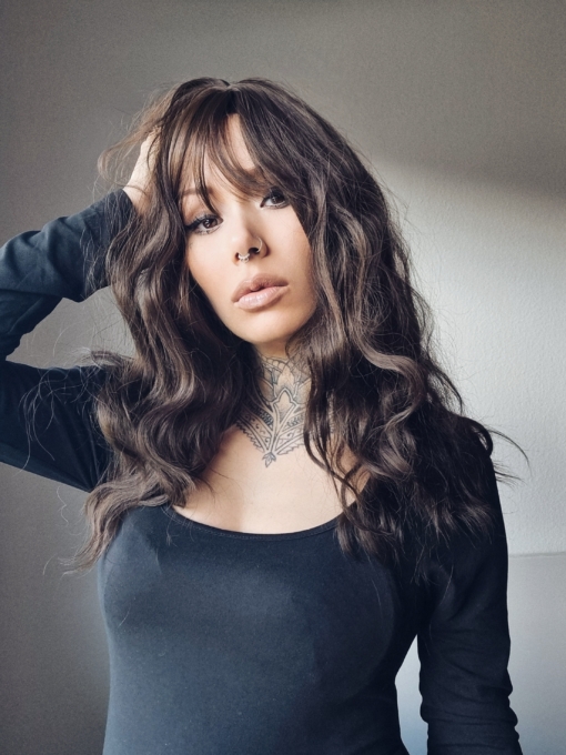 Matsu - Lush Wigs UK We can’t resist Matsu! This lob is a hit and one of our top trending wigs! A natural light brown shade with textured, tousled, loose curls. With a sleek blunt fringe.