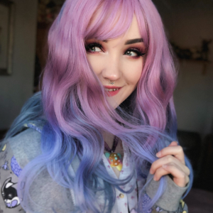 Bluebell - Lush Wigs UK Hair colour has come a long way, once was a time applying bright hair dye would need to be achieved by a professional.
But with today's modern techniques, it is easily produced. But I hear you ask: how can I do this myself? Will my hair be damaged? Especially if you have applied numerous amounts of dyes to your hair already. You’ve been invited to a wig party ( I don’t know who started this but it's a thing). Want to play dress up, or a particular event that calls for you to stand out from the crowd.
This is where the synthetic wig comes to the rescue, we have a small collection of colour melt wigs at affordable prices. Giving instant gratification out of a box, instead of out of a bottle.