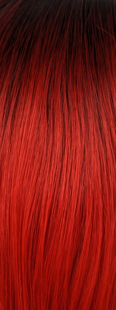 Red long wavy wig with dark roots and bangs | Kino by Lush Wigs UK