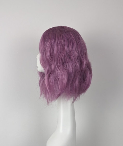 lilac and pink make this wavy bob pop. Colours run from roots to tips.