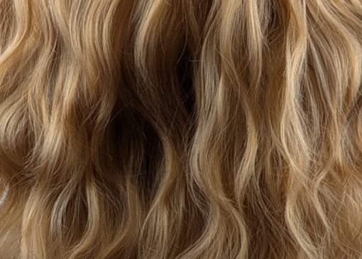 Aurelia - Lush Wigs UK This natural wig comes in a mix of caramel blonde from roots to tips. A Voluminous curly style, cut into face framing layers at the front. With a sleek blunt fringe that finishes the look.