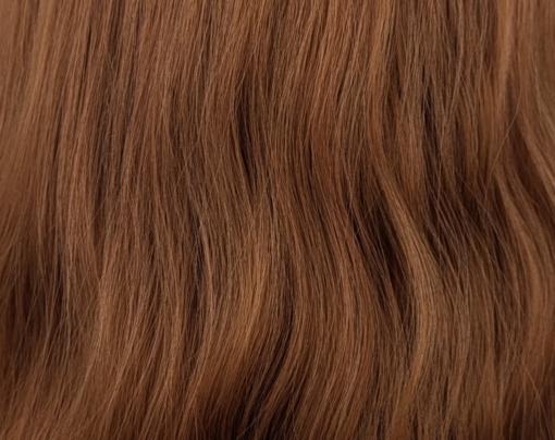 Rooibos - Lush Wigs UK This relaxed wavy bob falls just above the shoulders. In a natural Warm apricot colour from root to tips. It's sleek long fringe is versatile to be worn to suit your look.