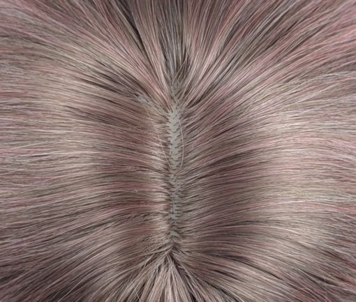 Cameo - Lush Wigs UK Long loose barrel curls set the look of this style. Light brown shadowed roots give a natural feel to this pastel creamy mix of blonde and pink. A light fringe carries the colour.