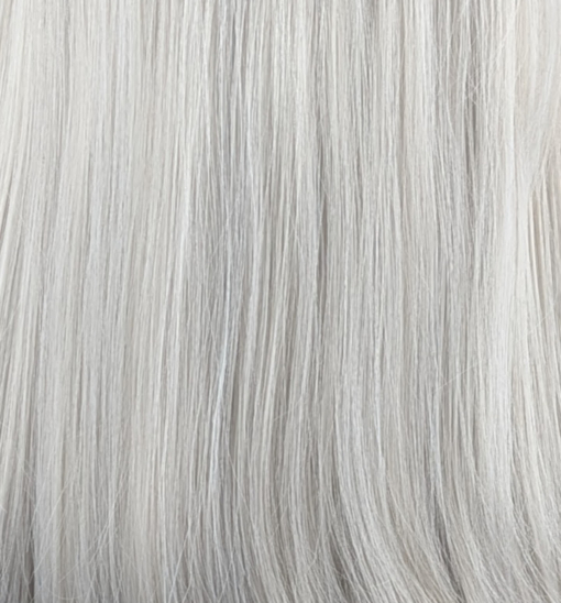 Maddy - Lush Wigs UK Dark brown shadowed roots blend into a sterling blonde colour. Cut into long straight layers to add fullness and movement. A blunt sleek fringe finishes the look.