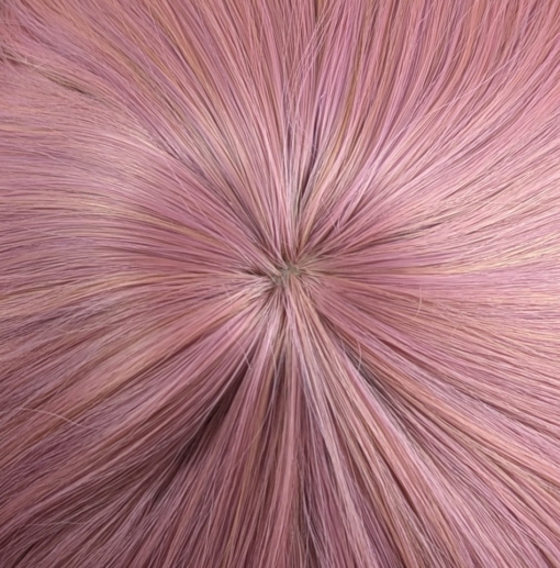 This wig is so fluffy. A soft crimped mermaid waves style in a blend of coral pink that fades into a warm-toned peach. The sleek long fringe is versatile to be worn to suit your look.