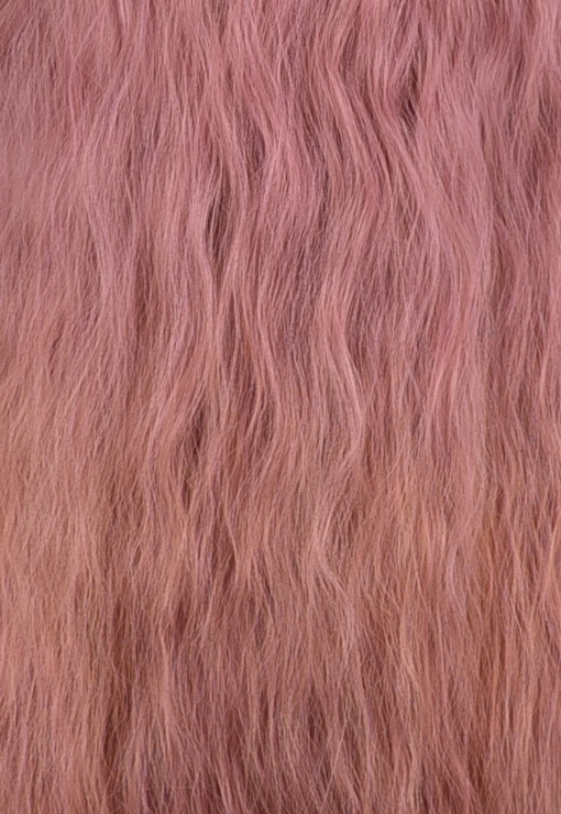 Sweet Pea - Lush Wigs UK This wig is so fluffy. A soft crimped mermaid waves style in a blend of coral pink that fades into a warm-toned peach. The sleek long fringe is versatile to be worn to suit your look.